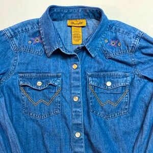 Girls wrangle jean shirt